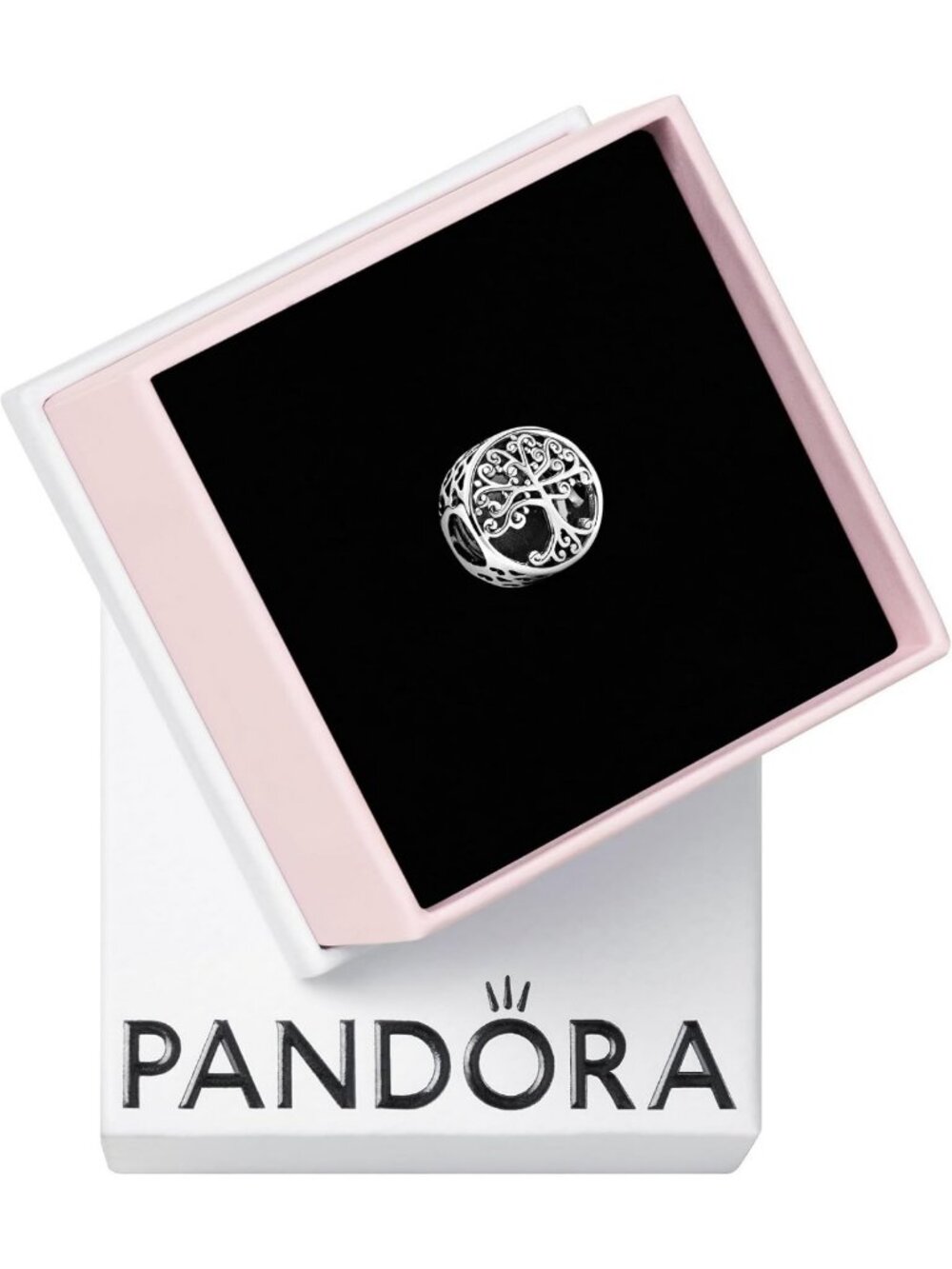 Family Tree Charm - Elegant Silver Pendant for Personalized Jewelry Collection